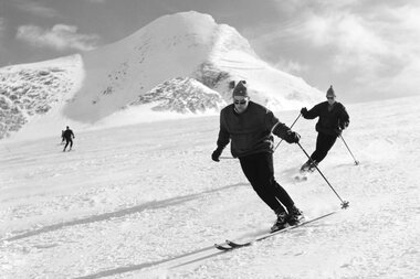Historisches Foto vom Gletscherskigebiet Kitzsteinhorn | © Gletscherbahnen Kaprun AG