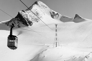Alte Fotoaufnahme vom Gletscherskigebiet in Zell am See-Kaprun | © Gletscherbahnen Kaprun AG