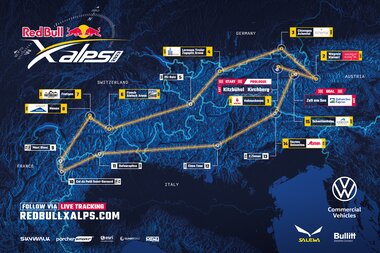 Red Bull X-Alps Route Map 2023 | © Red Bull X-Alps